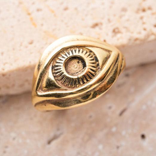 Talisman Böser Blick Schutz Augen Ring gold - NooeBerlin